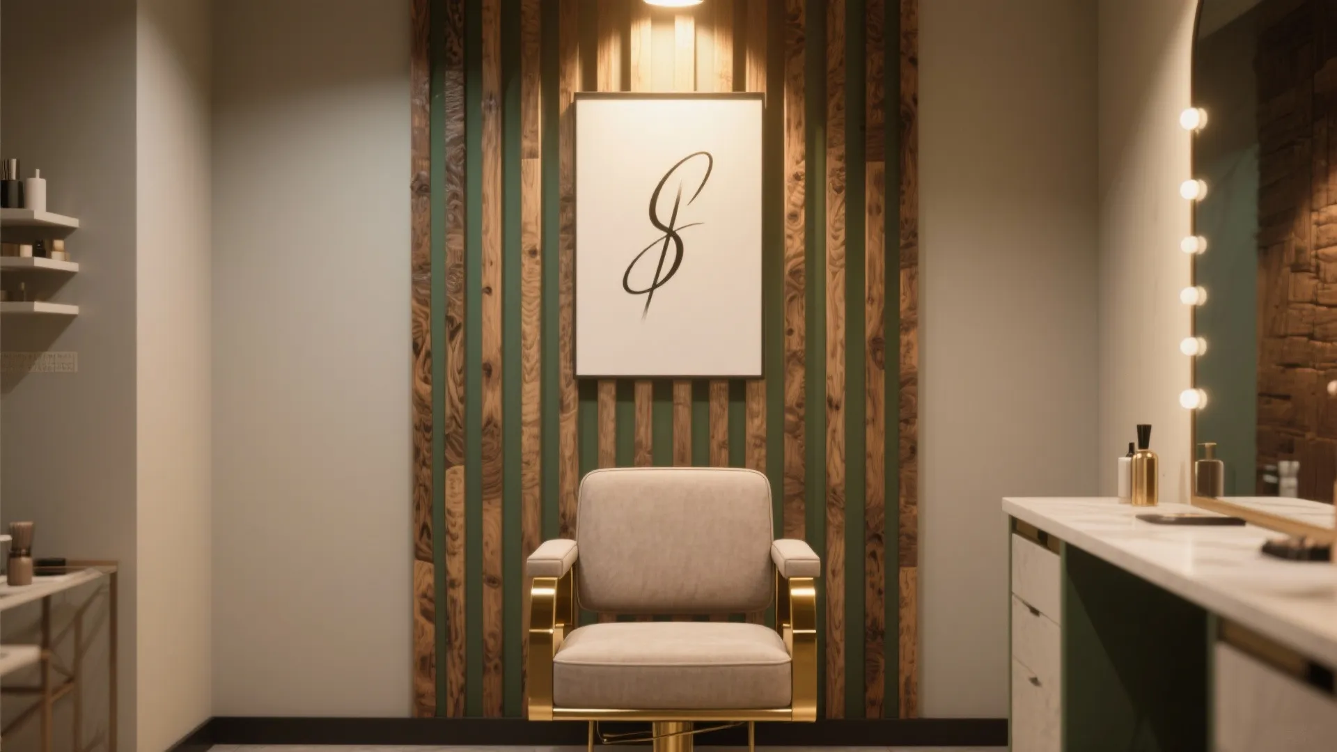 5. A signature wall that reads big on a small footprint