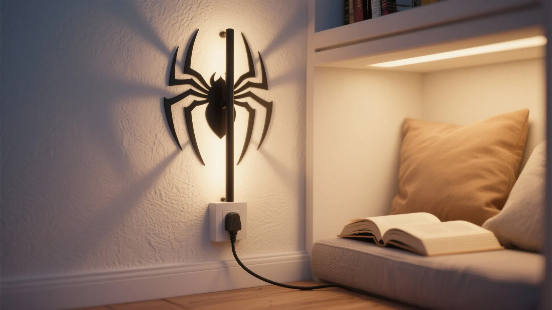 1. Wall-Mounted Accent Light with Silhouette