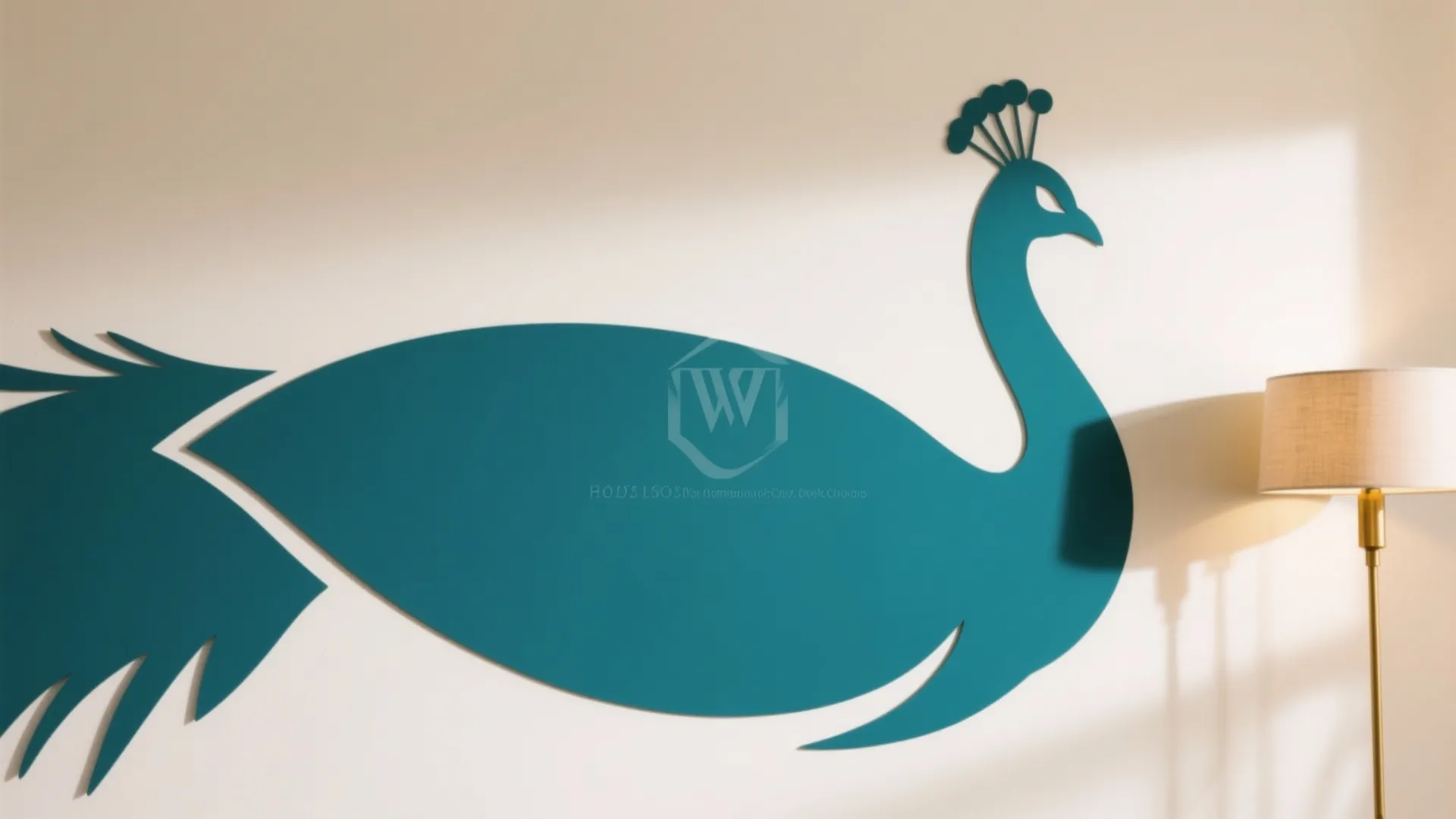 Minimalist Peacock Silhouette in Matte Paint