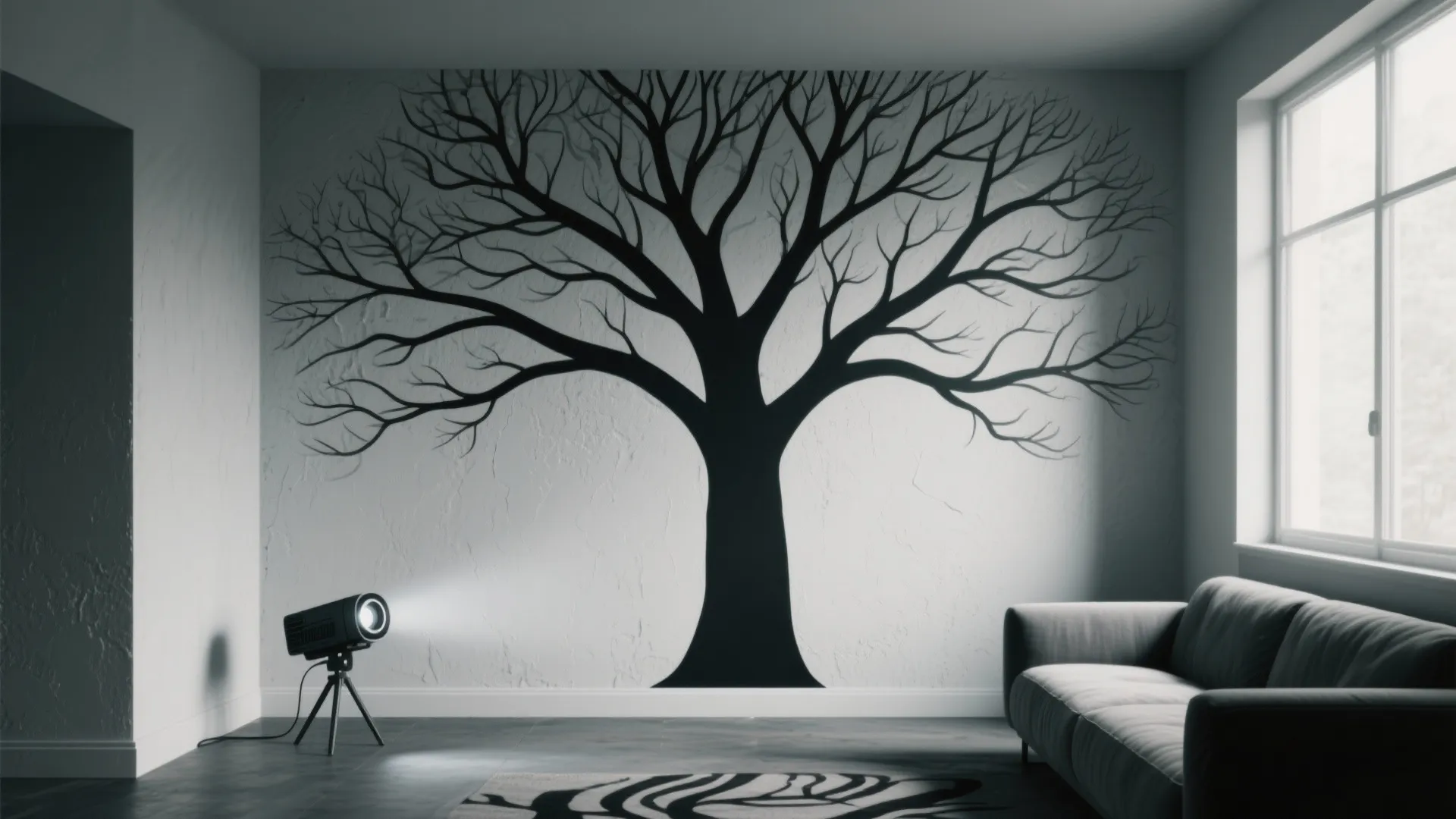 1. Painted Silhouette Trees
