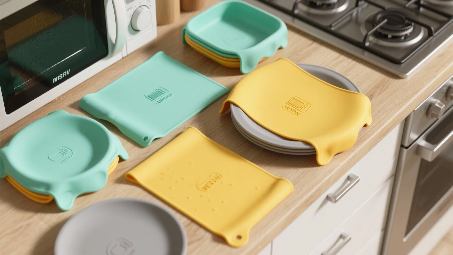 2. Use microwave-safe silicone mats and covers