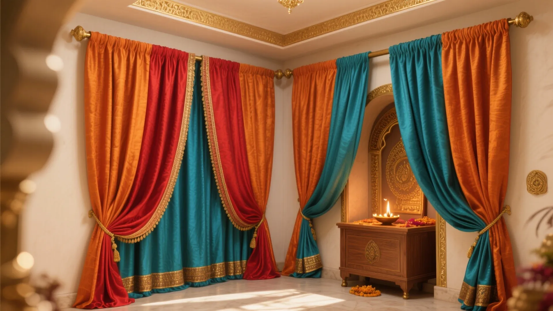 Idea 5: Color-Block Silks With Dim-Out Lining