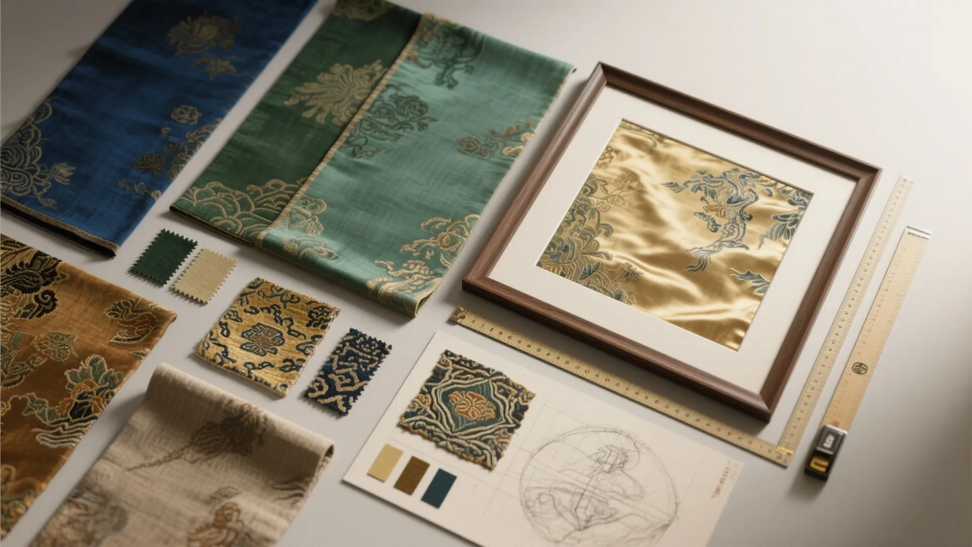 3. Bring in palace-scale motifs through textiles and art