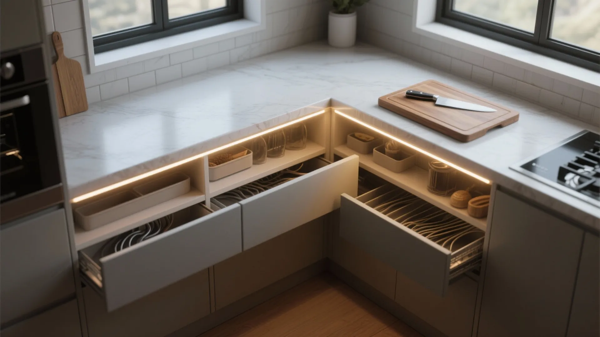 5. Convert the sill into task light storage