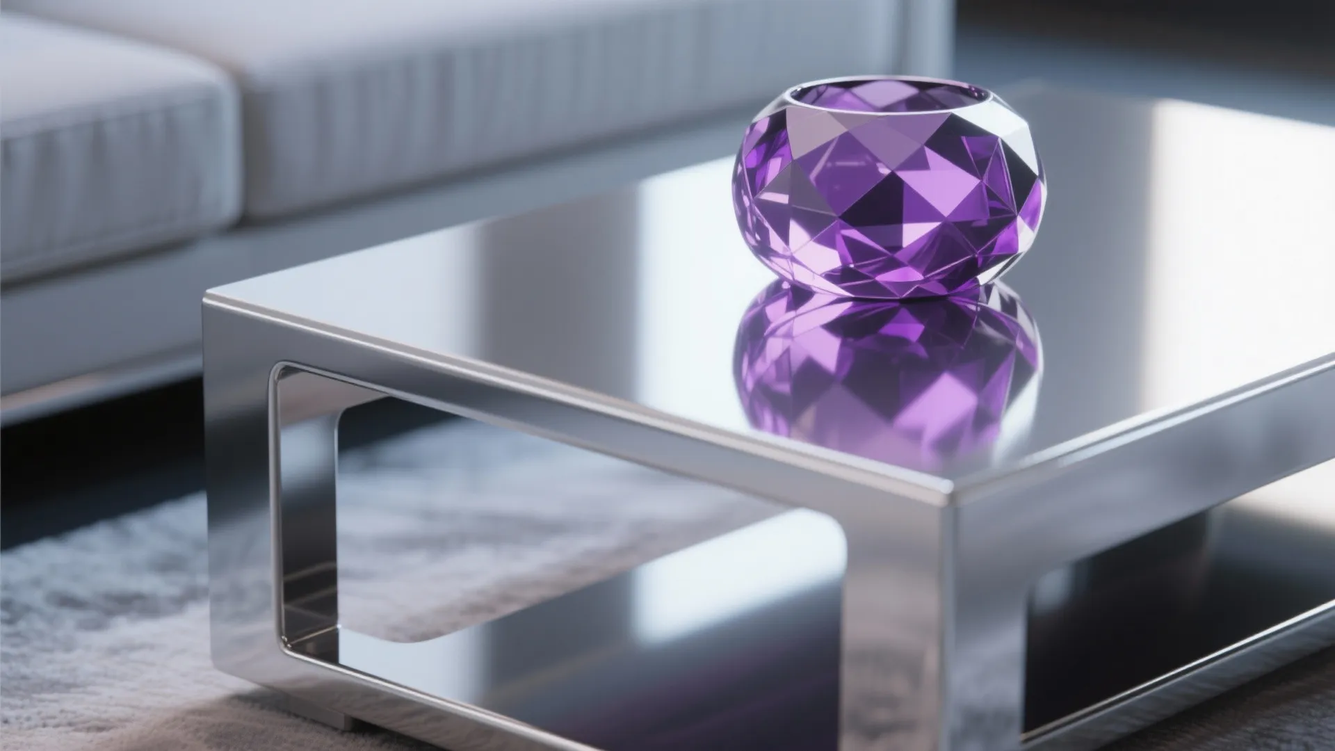 3. Metallic Accents in Silver and Amethyst