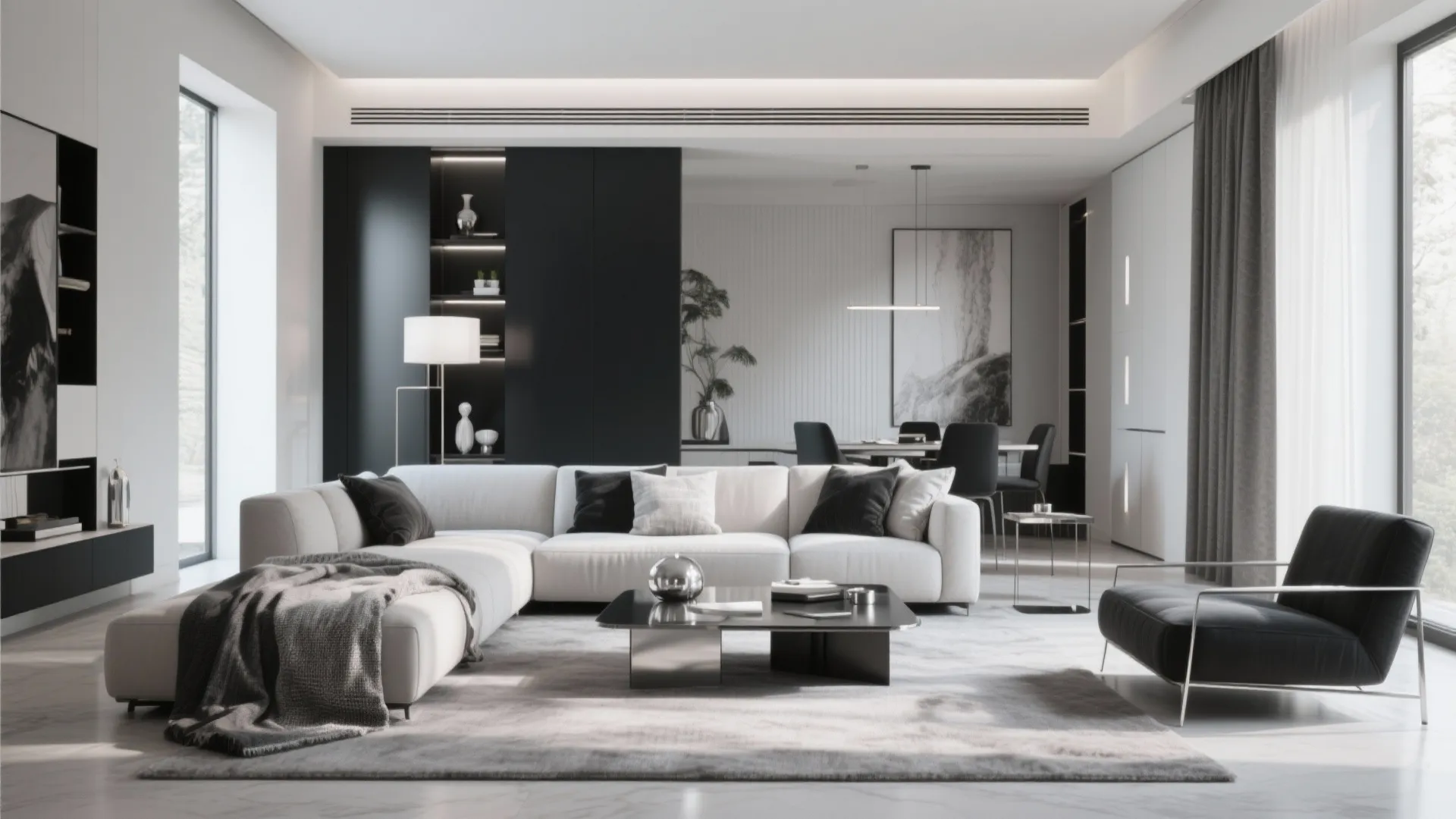 10 Silver Black and White Living Room Ideas: Stylish monochrome living room inspiration from my 10+ years of interior design experience