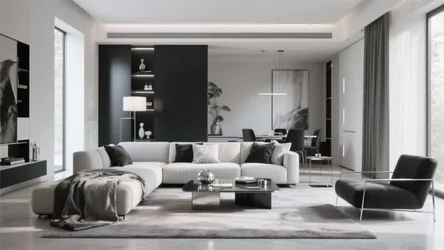 10 Silver Black and White Living Room Ideas