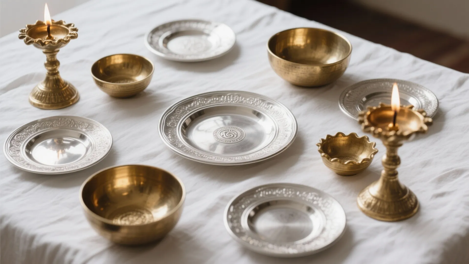 Combination of Silver and Brass