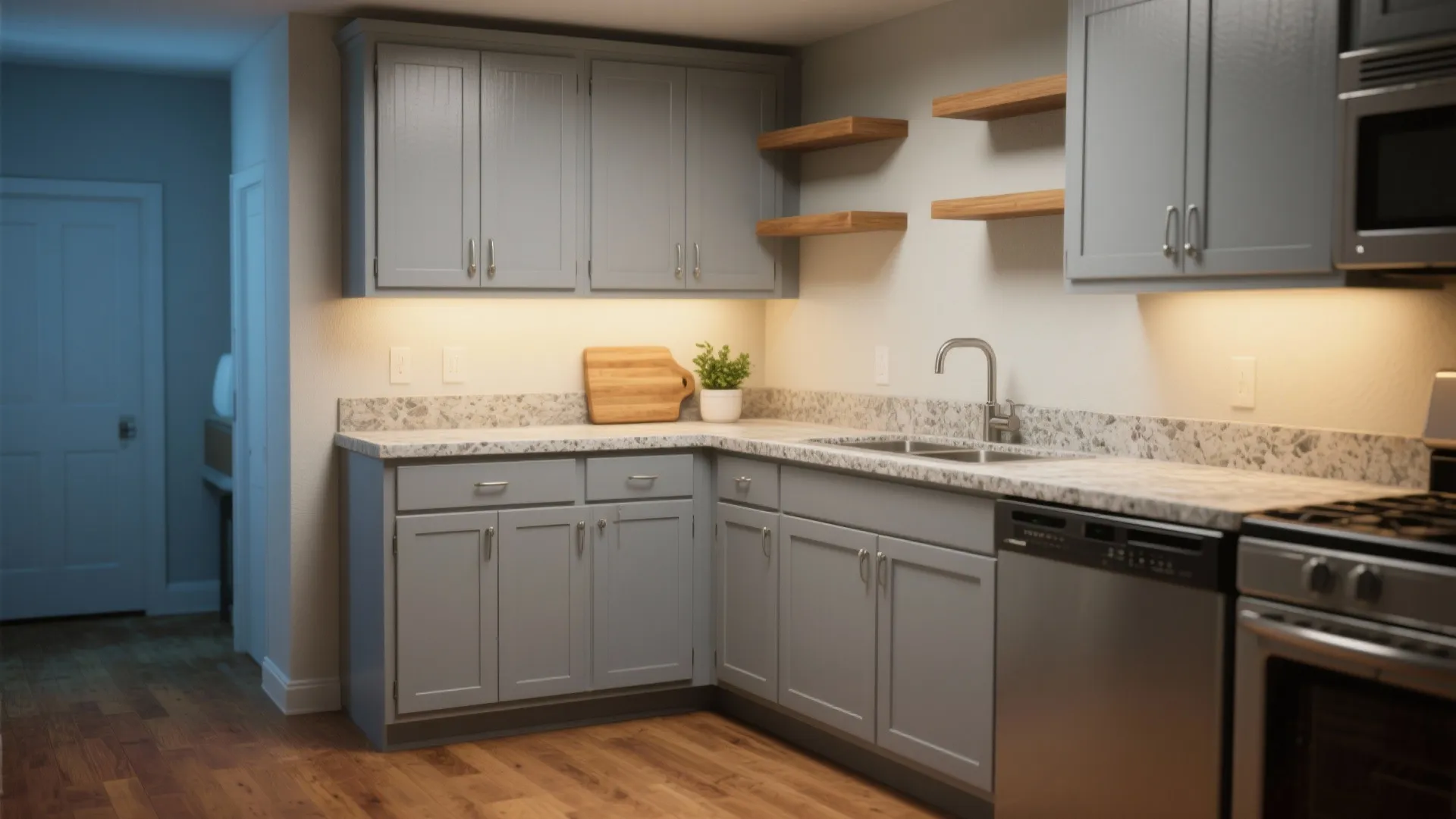 2. Soft Gray (Behr Silver Drop)