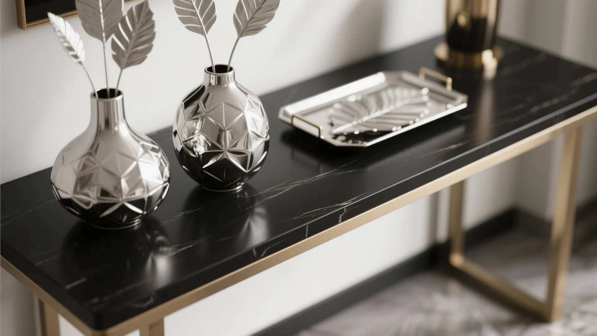 7. Silver Leaf Accent Pieces