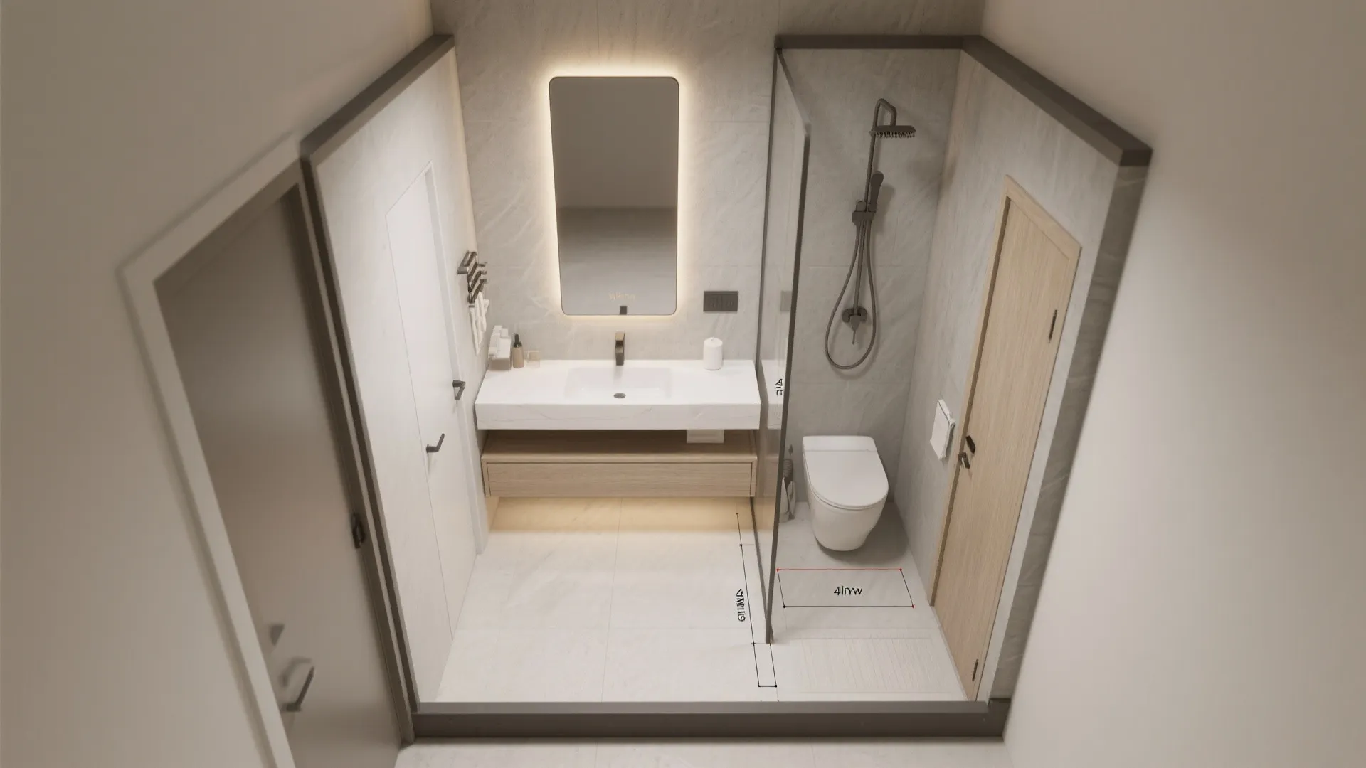 5. Mirrors, Matte Paint, and a Simple Floor Plan