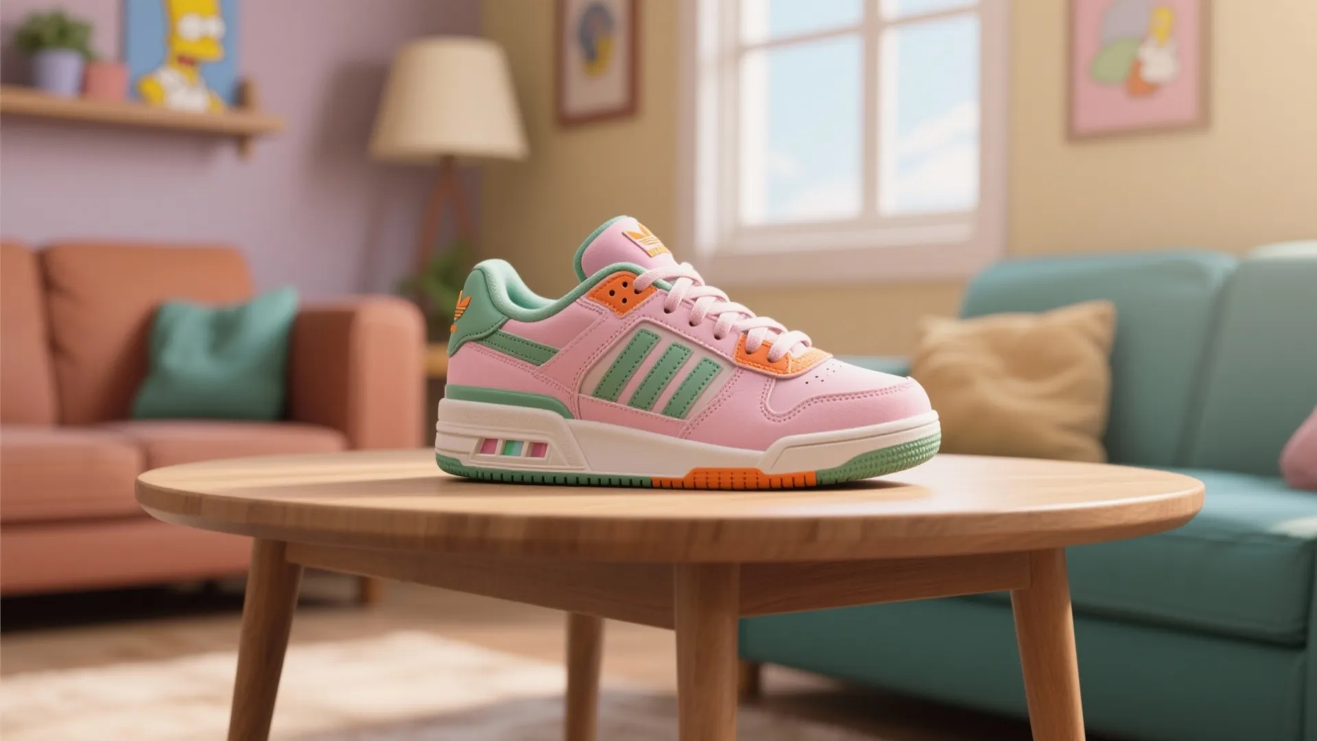 The Simpsons x Adidas Forum Low 'Living Room' Release: A playful sneaker collaboration inspired by the iconic Simpsons family living room