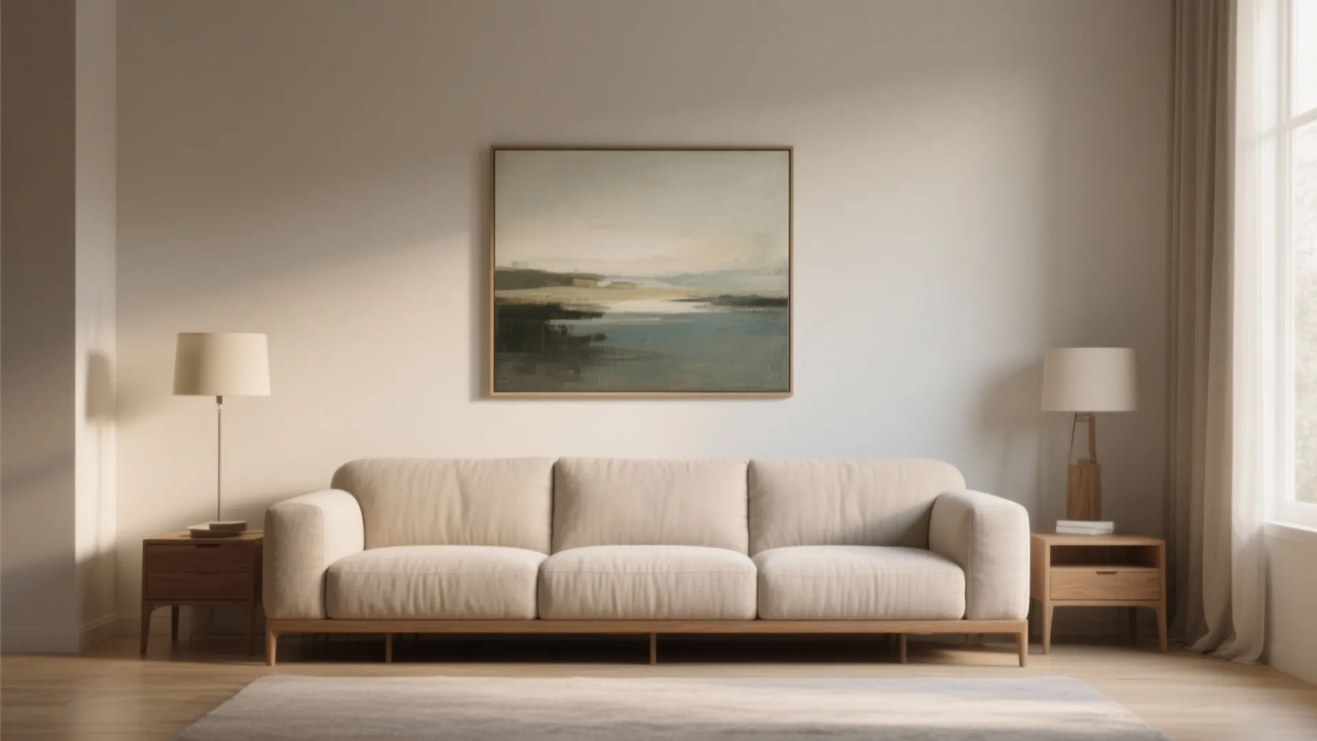 1. Choose a single large painting as a spatial anchor