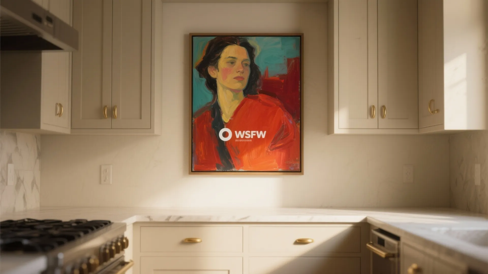 2. Single Bold Painting as a Focal Point