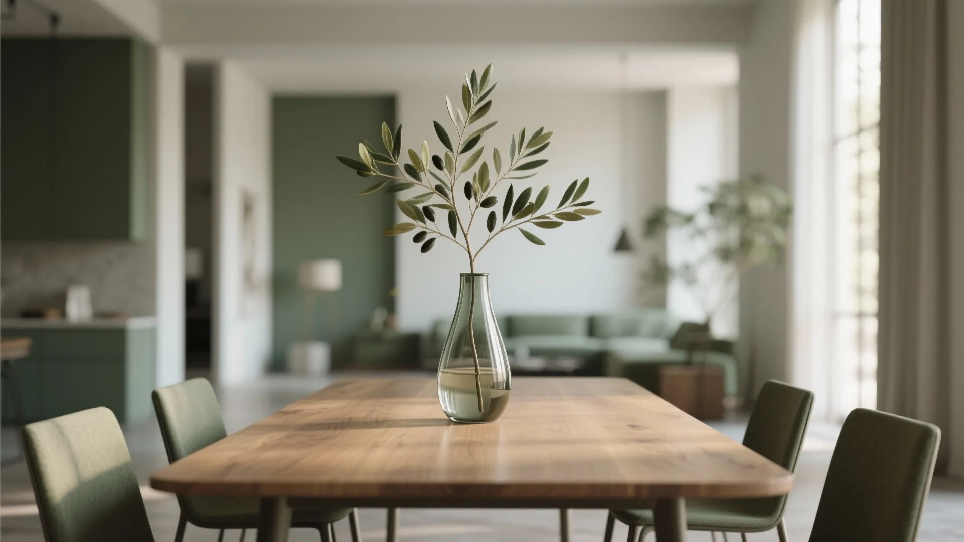 5) One striking branch, placed off-center