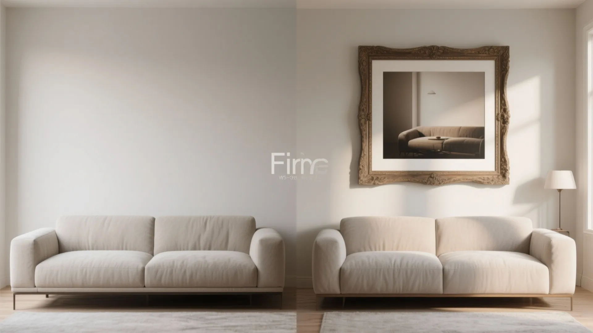 5) Oversized single statement frame (art or textile)