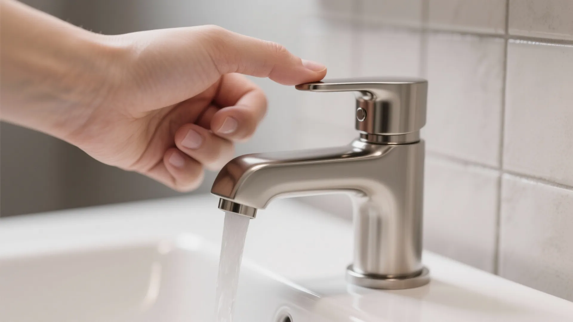 1. Sleek single-handle 4-inch faucet