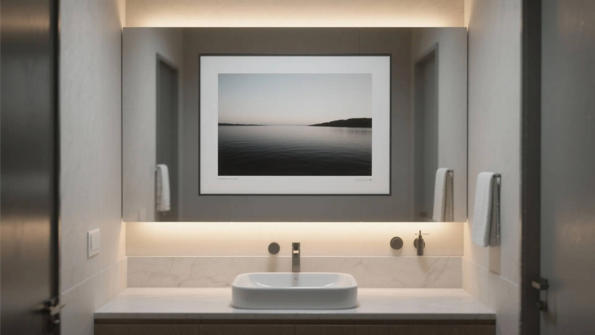 2. Use one large photo to simplify and visually expand