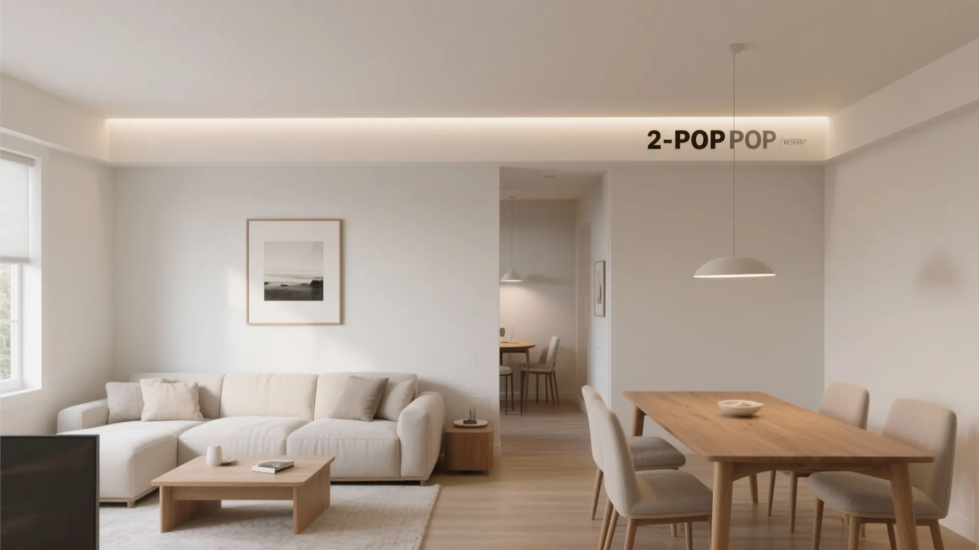 2) A Single POP Band to Zone a Small Room