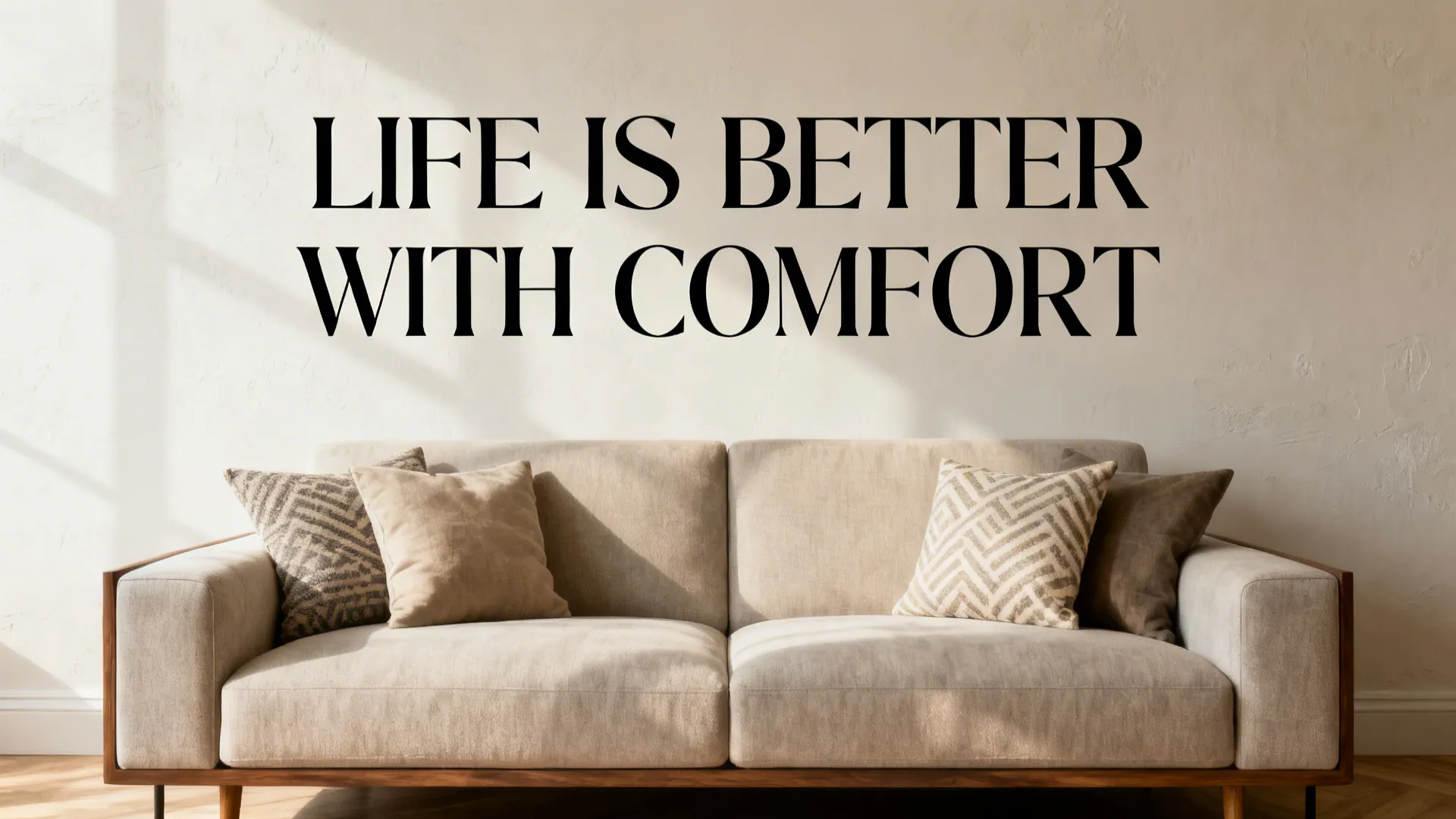 1. A single bold statement above the sofa