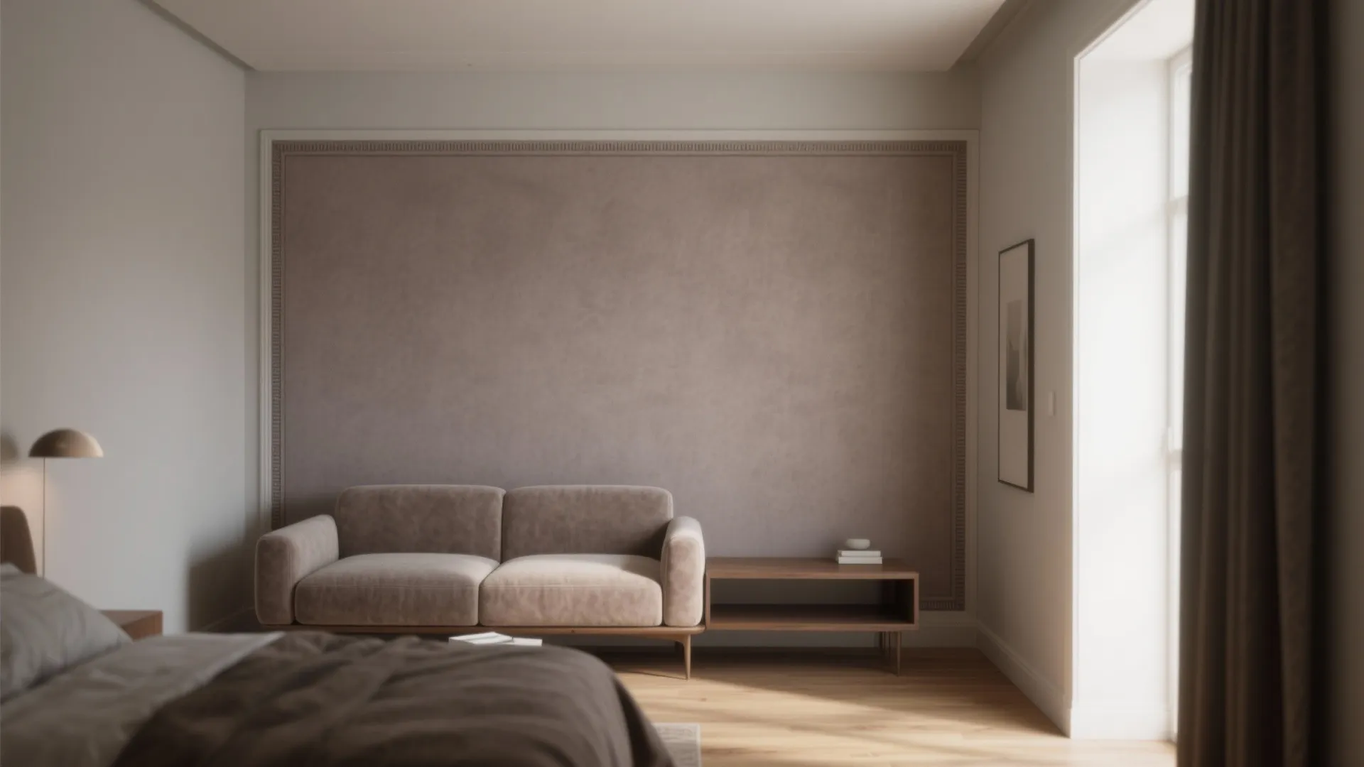 Inspiration 1: Single suede accent wall