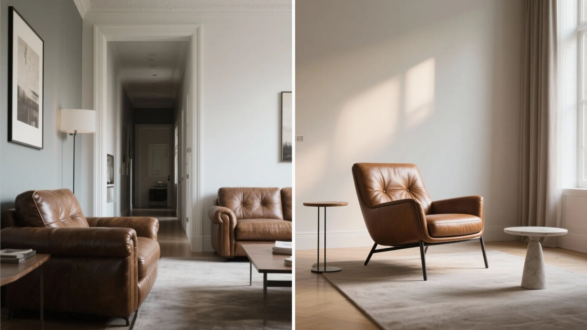 3. Use single accent chairs instead of pairs