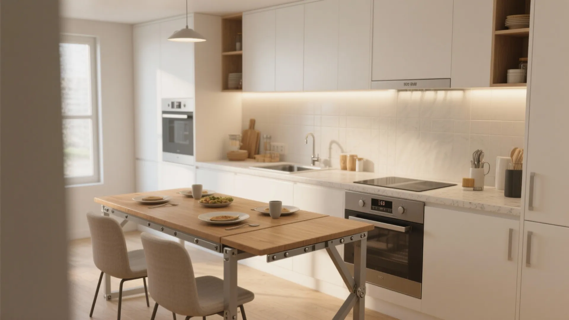 Idea 2: Single-wall with a fold-down table