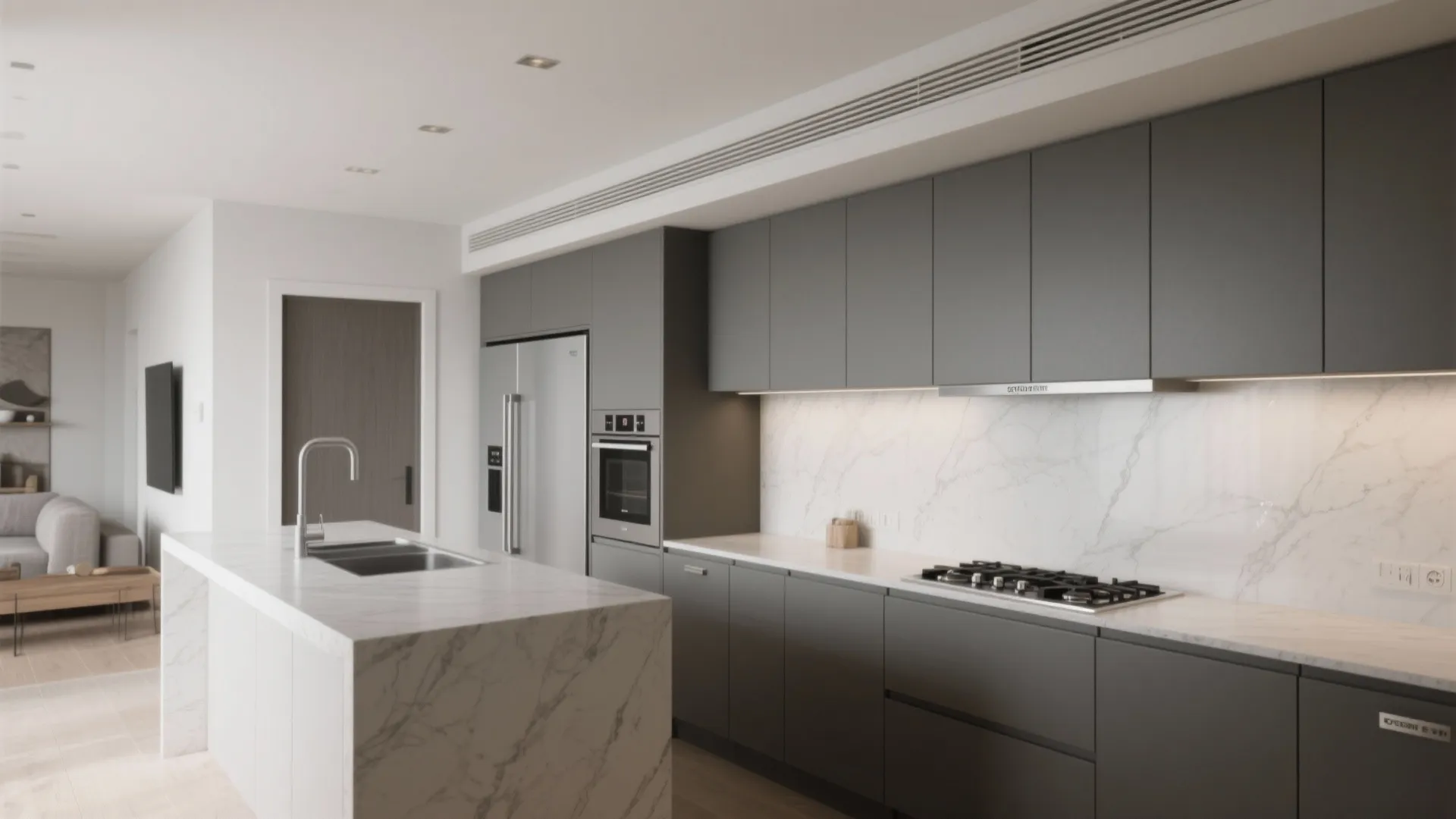 4. Put Appliances on a Single Wall for Clean Sightlines