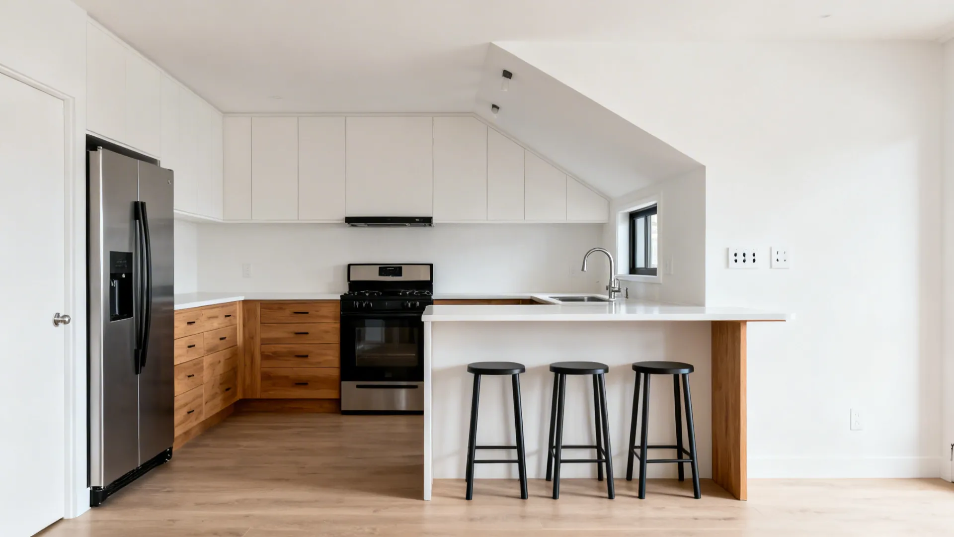 True Work Triangle in a Single Wall + Peninsula