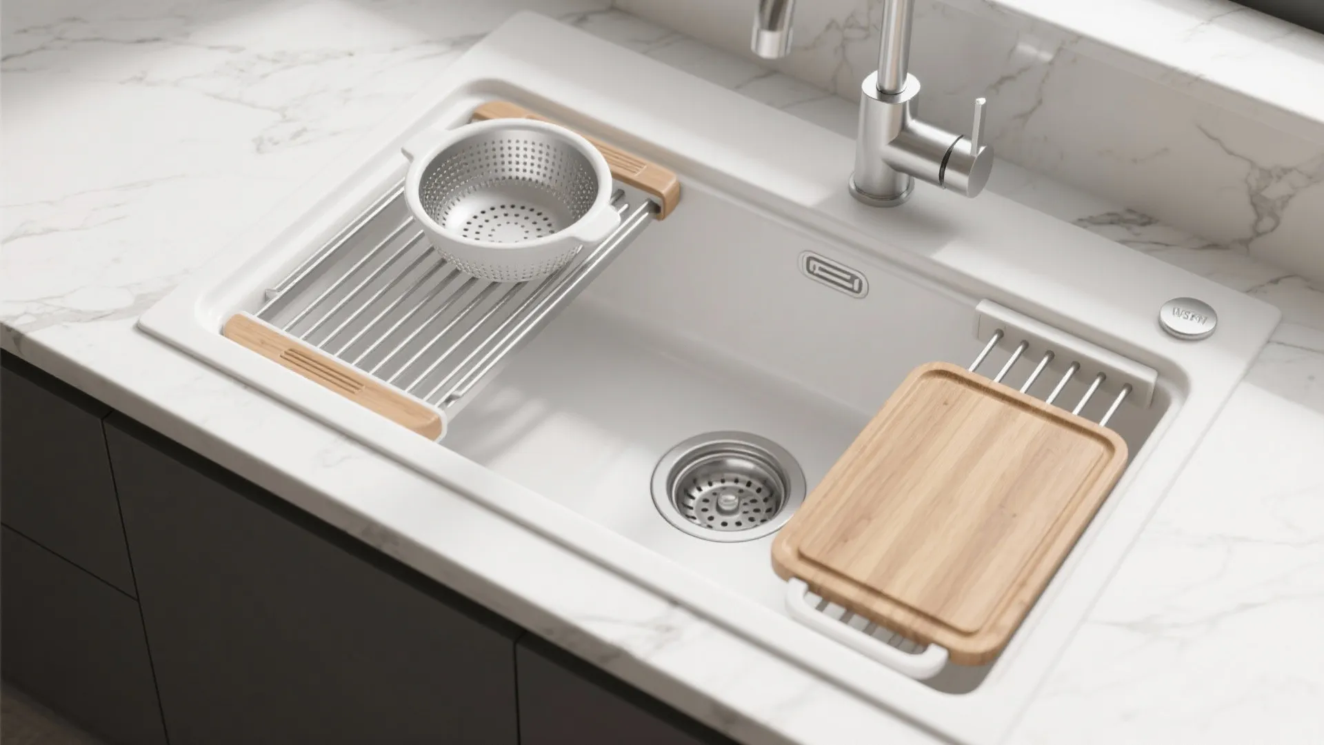 5. Add integrated accessories for a pro kitchen feel