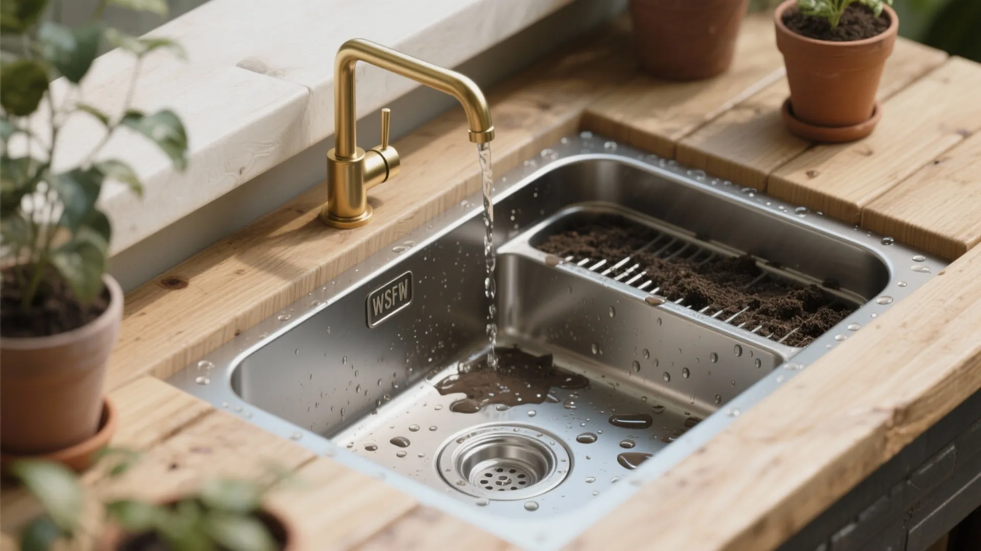 4. Sink-integrated bench for messy jobs