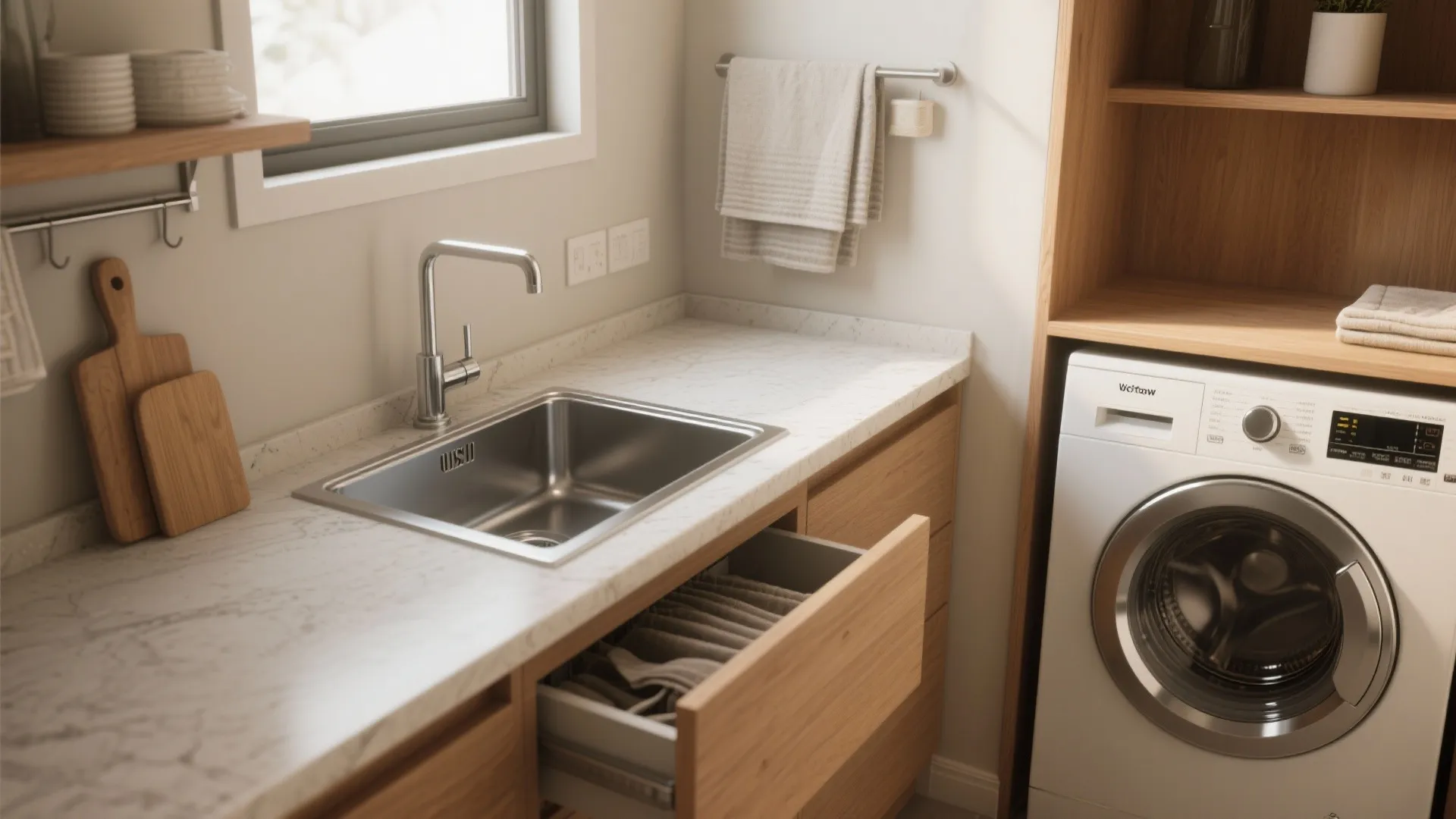 3. Sink, Counter, and Fold: Multi-Use Surfaces