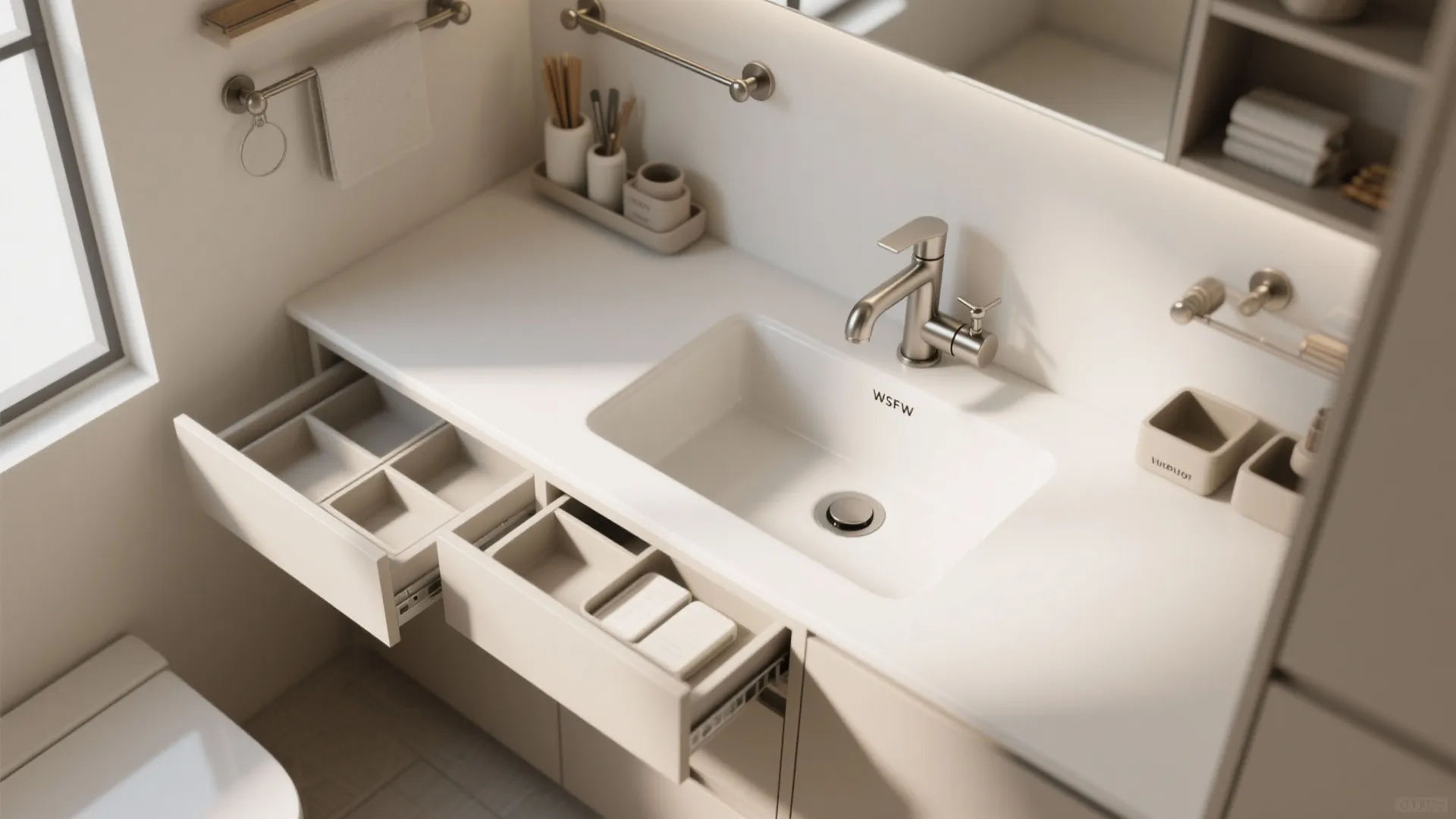 5. Optimize small sinks with clever storage and reach planning