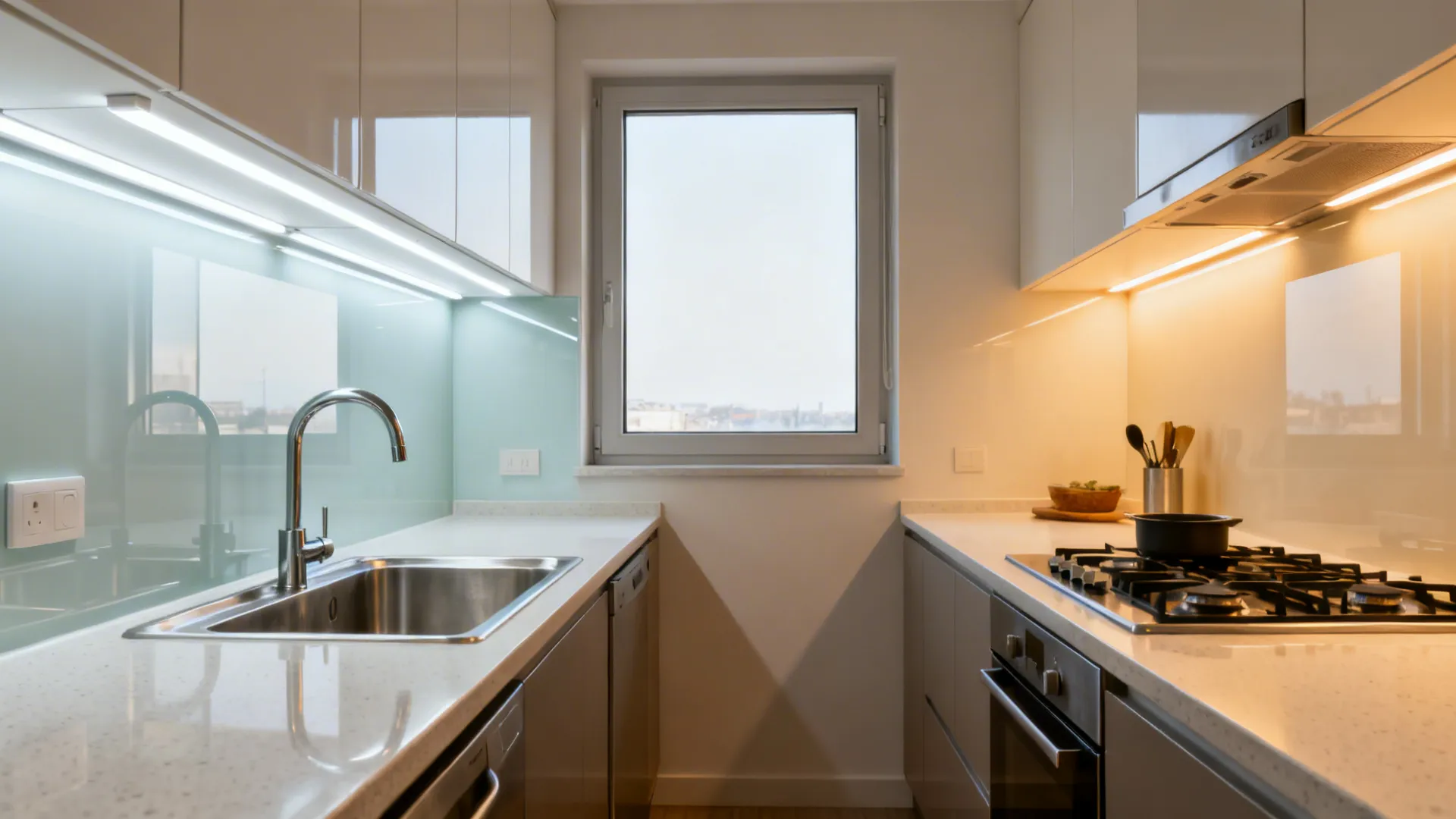 2) Northeast-Friendly Prep and Sink Light, South/West for Heat