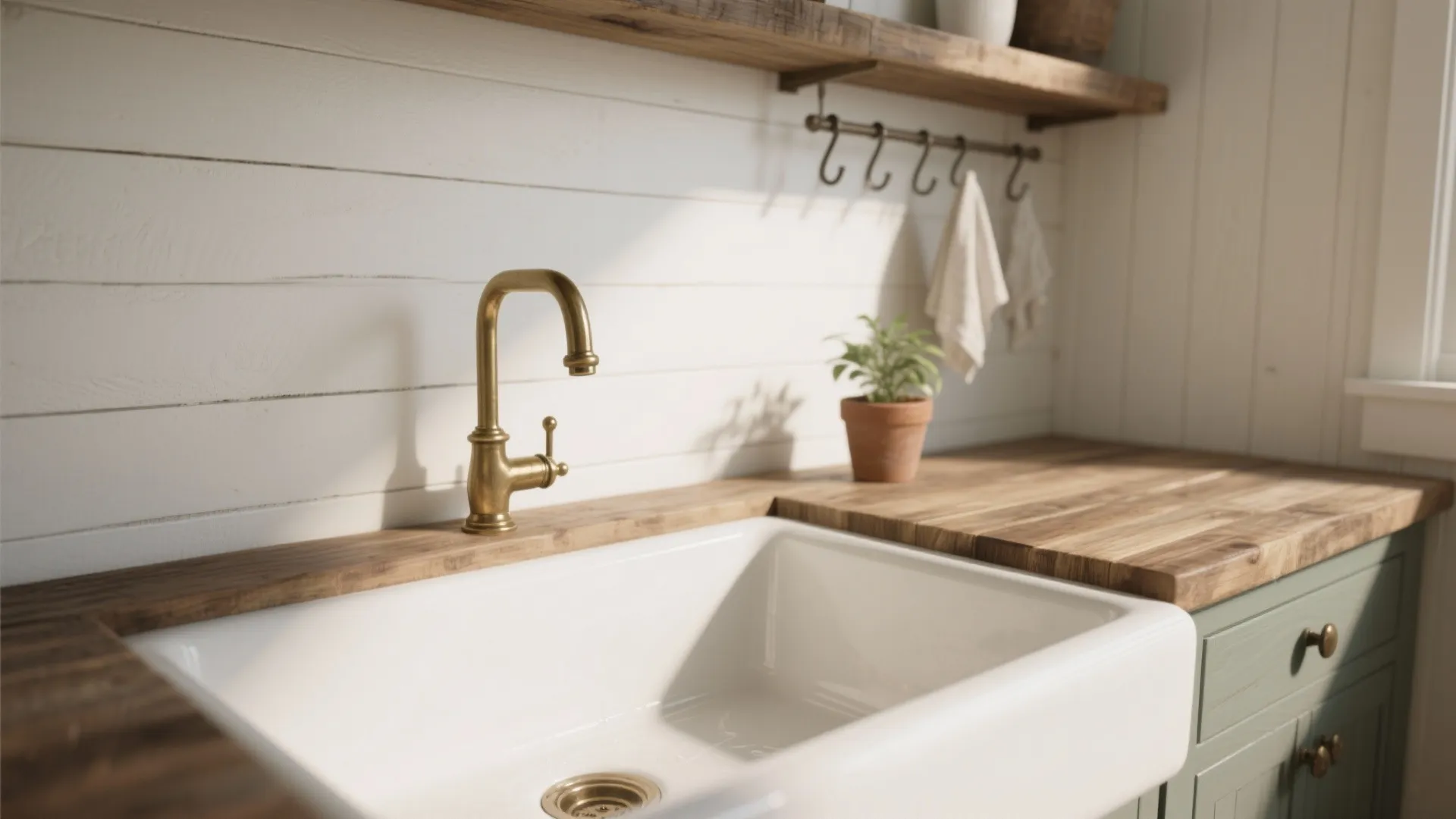 2. Utility Sink + Shiplap Accent Wall