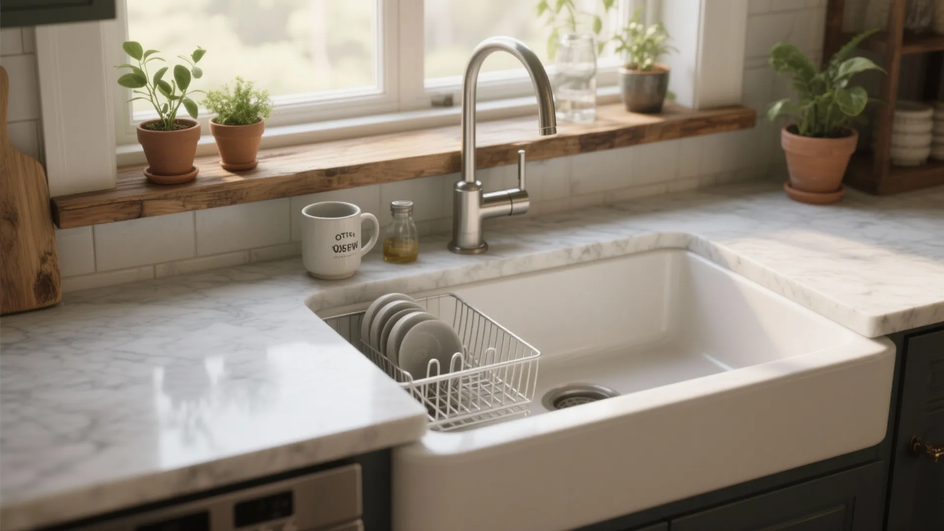 1. Deep sill that doubles as a mini bar or plant shelf