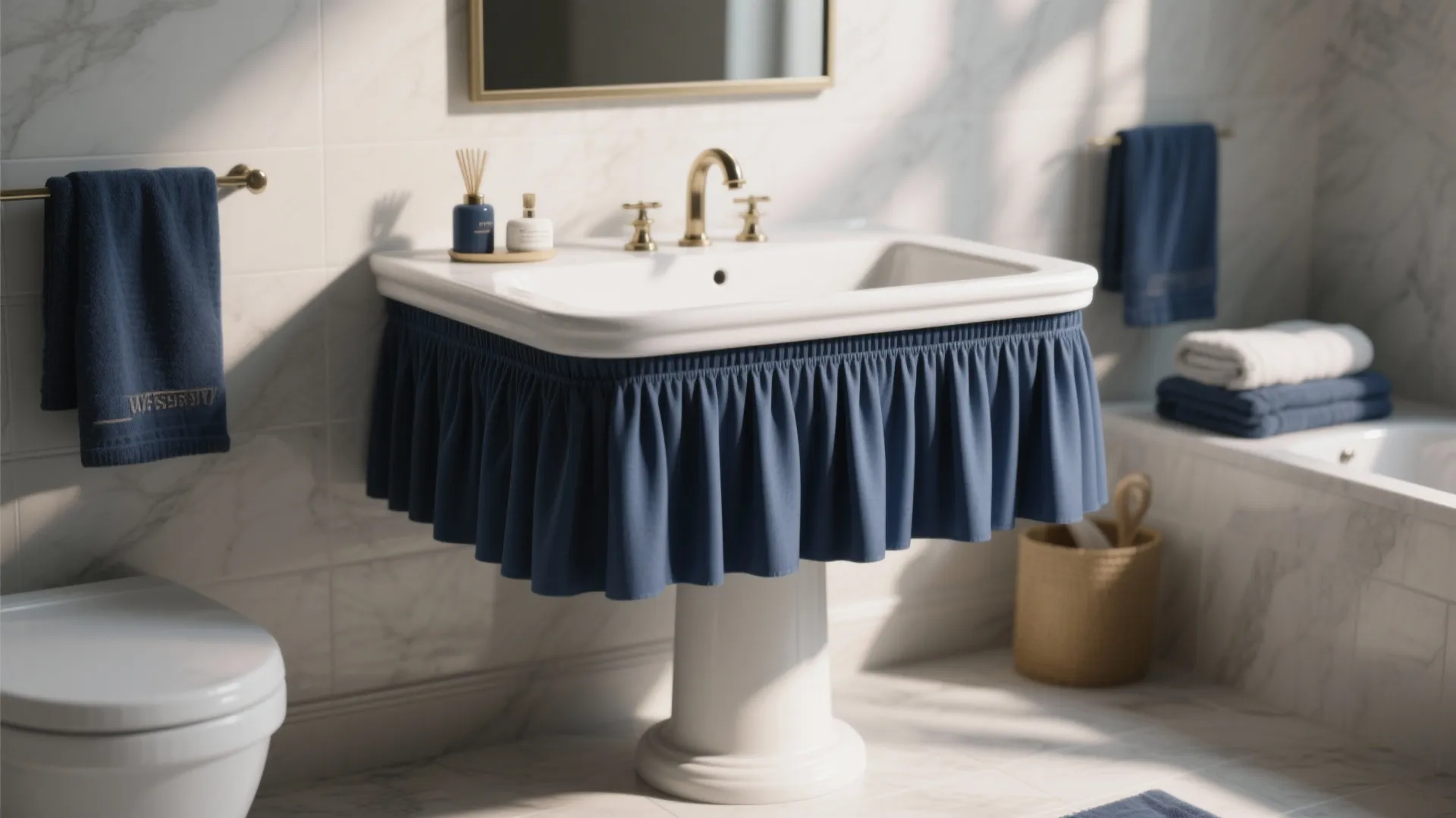Tip 5: Elegant Sink Skirts and Draping