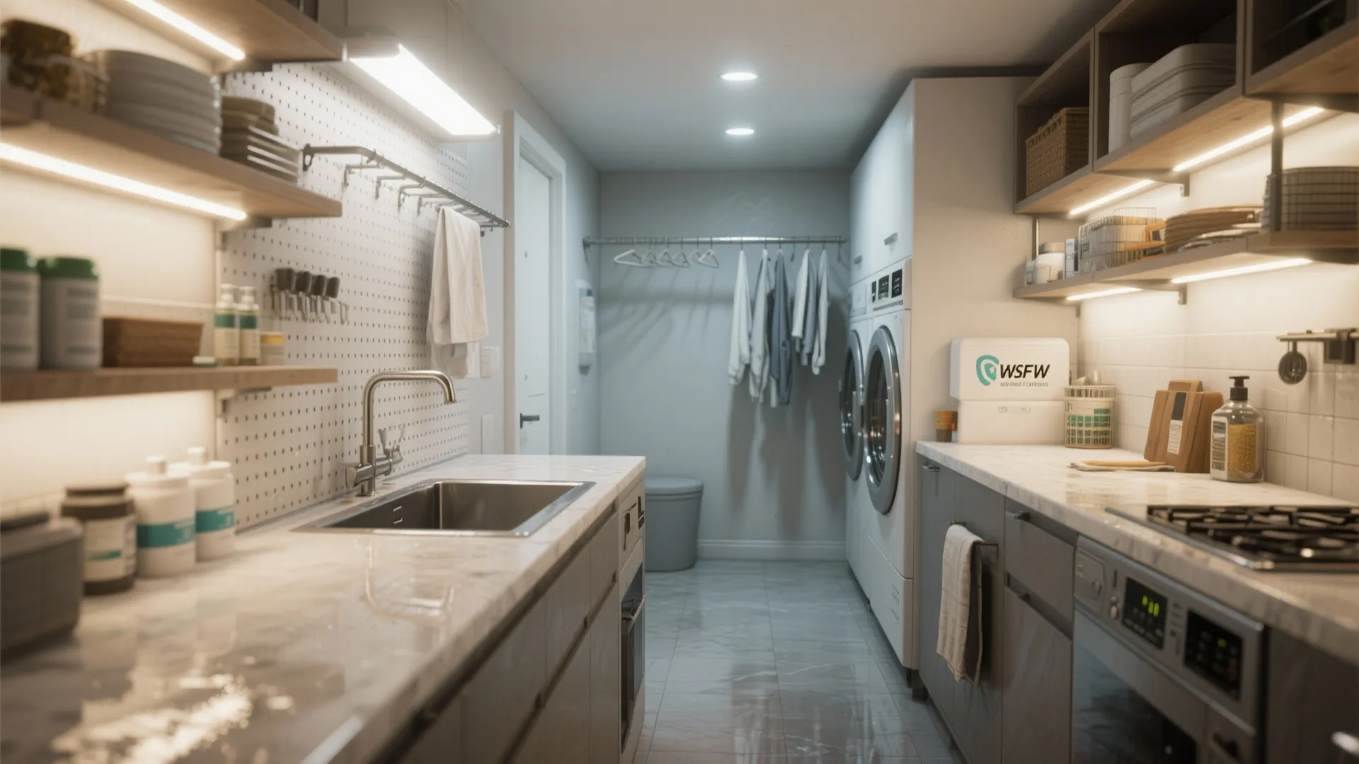 5. Sink, workflow zones and lighting