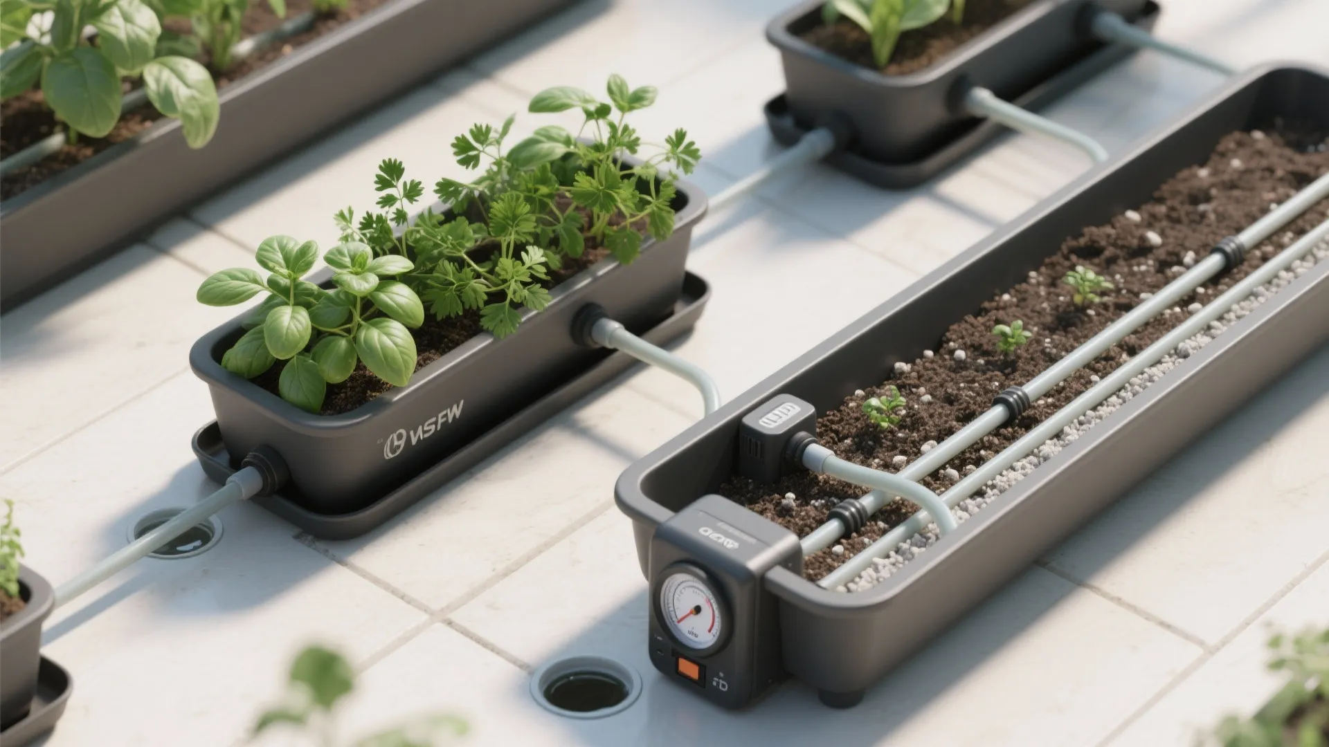 Self-Watering Pots + Compact Drip