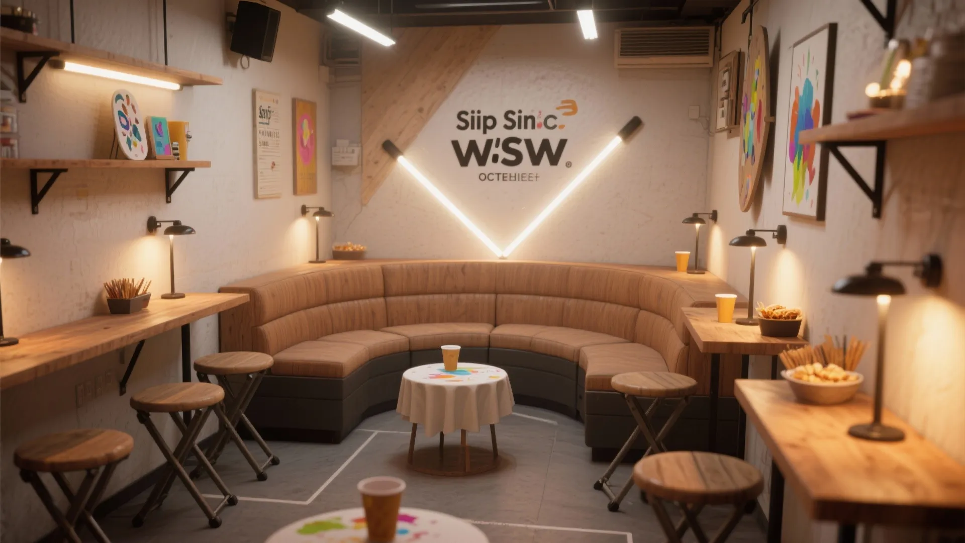 4. Sip & Paint Corners: Lighting, Seating, and Flow