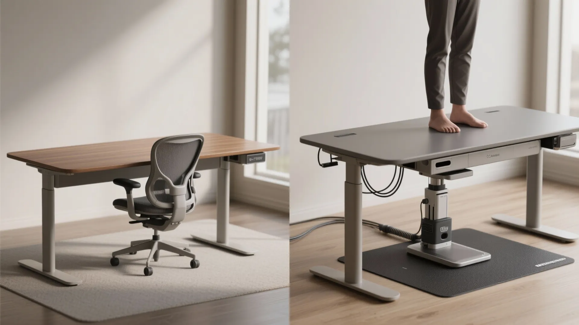 3) Sit–Stand Tables with Silent Gear