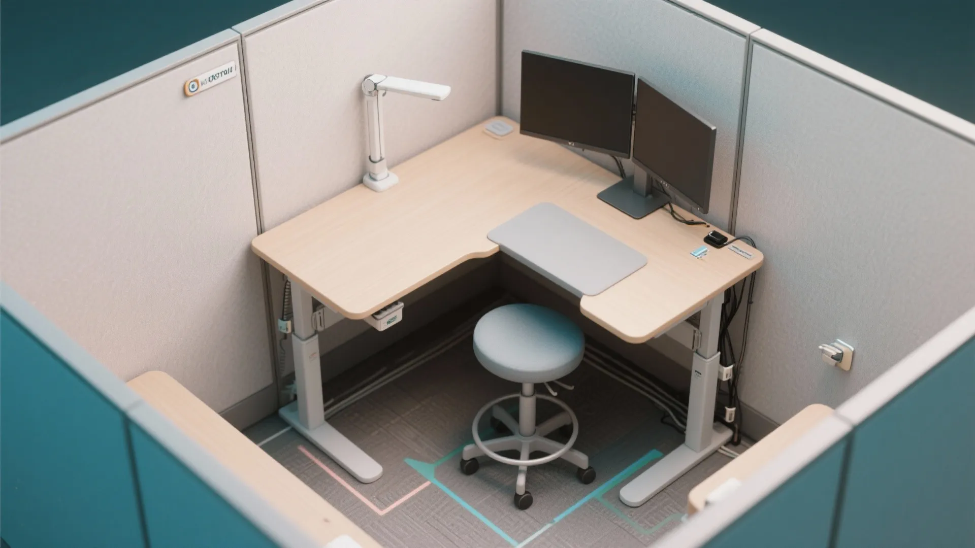 5. Convertible sit-stand corner