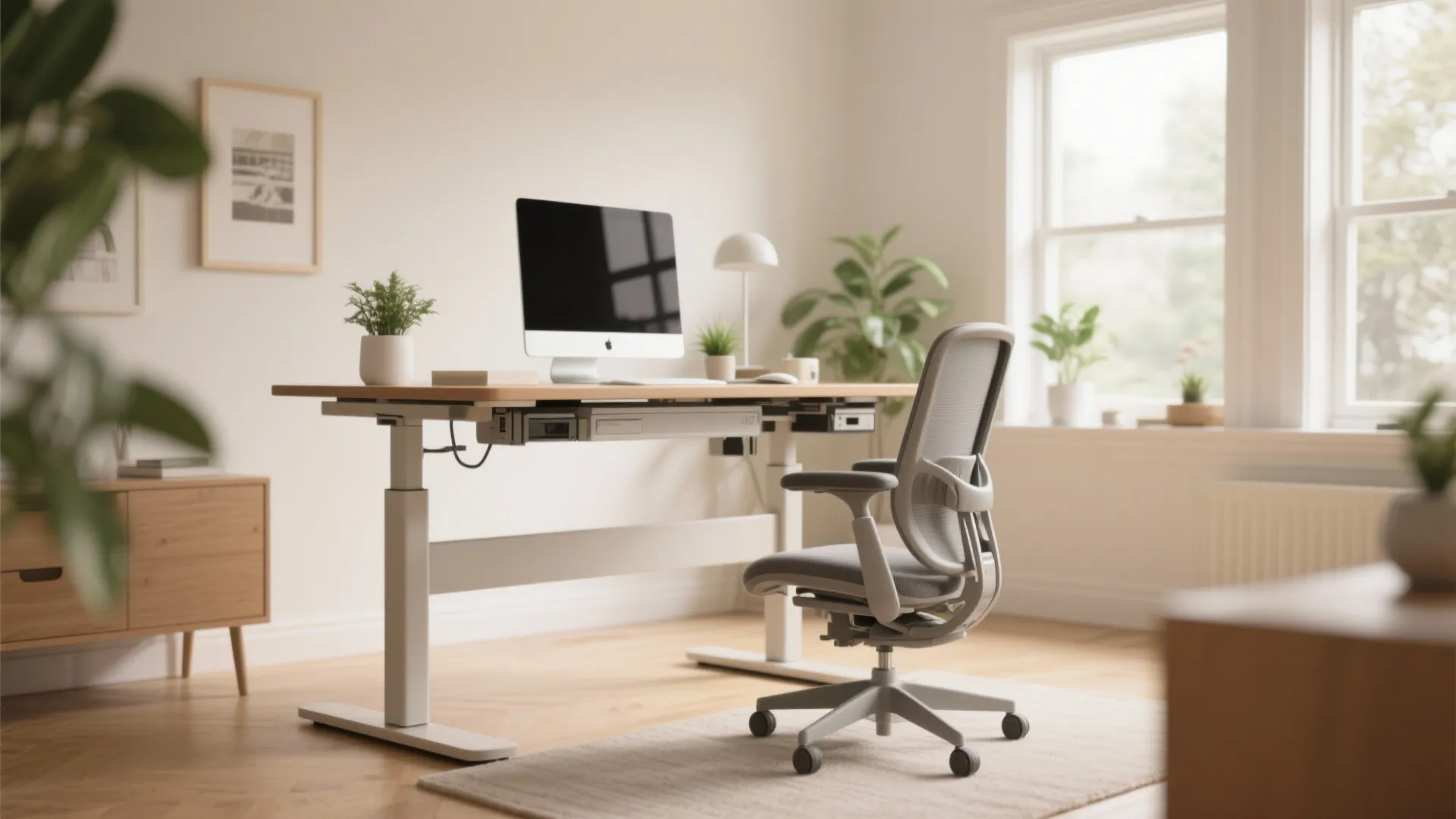2. Adjustable Sit-Stand Setup