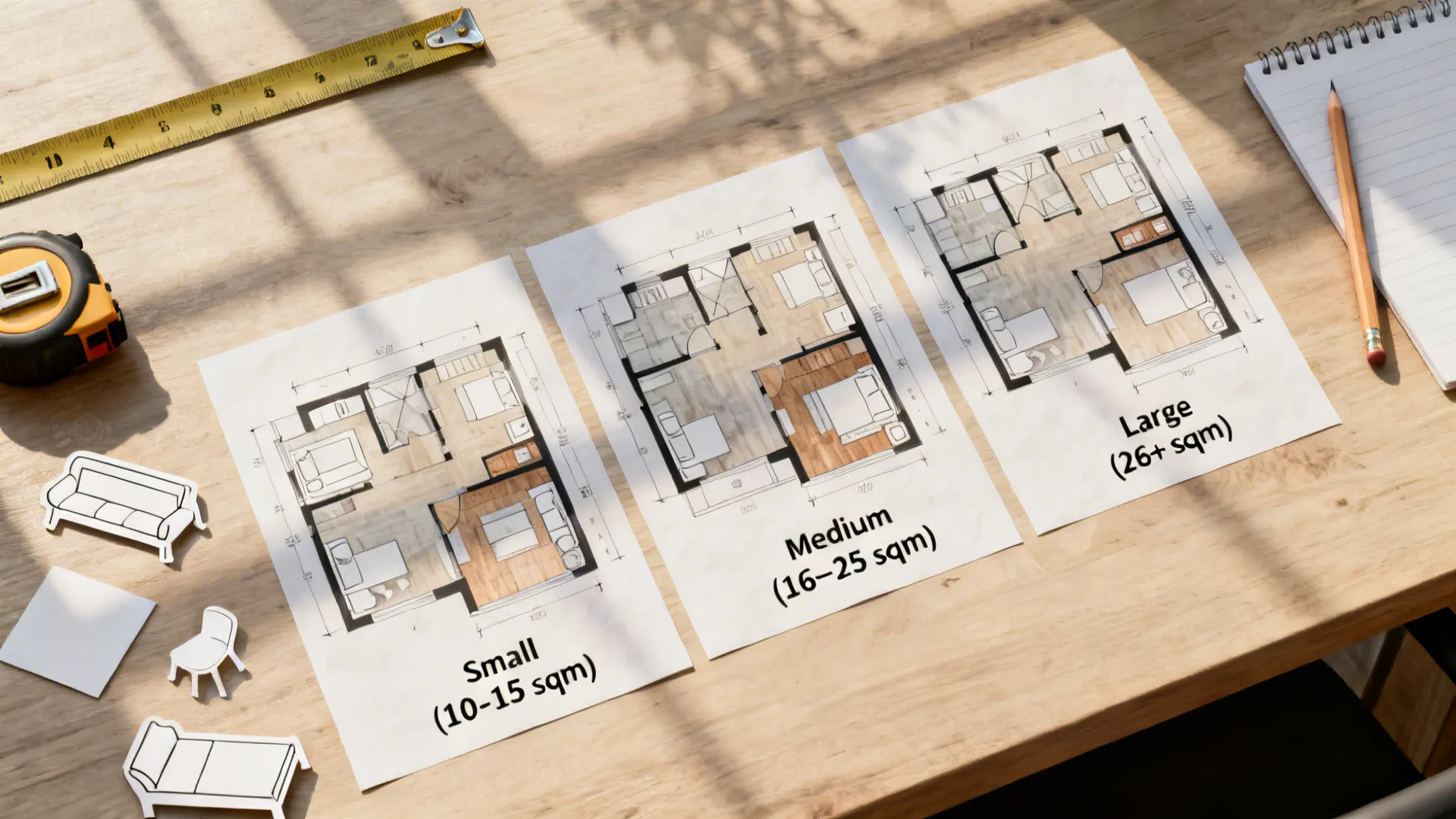 1. Understand standard living room sizes