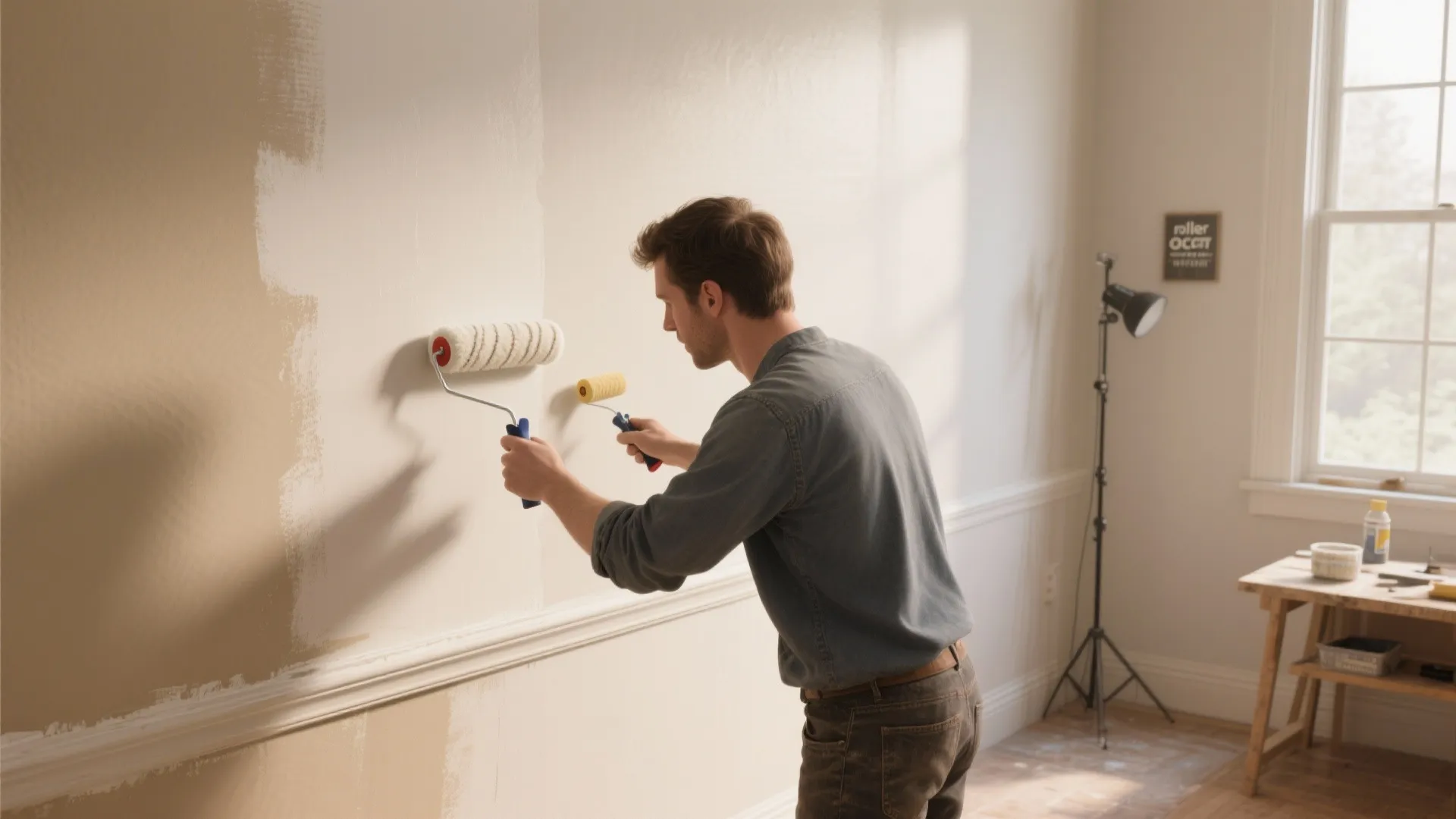 3. Size and lint control: 9" vs mini rollers