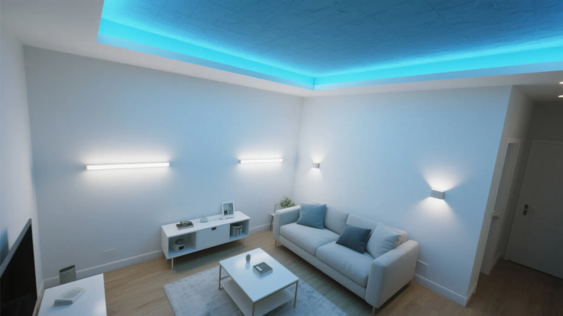 3. Sky-Blue Ceilings to 'Raise' the Room