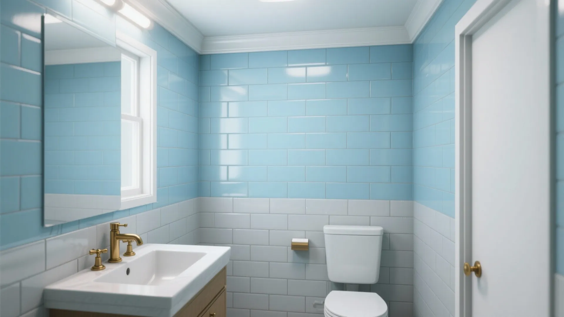 Soft Sky-Blue Subway for Airy Light