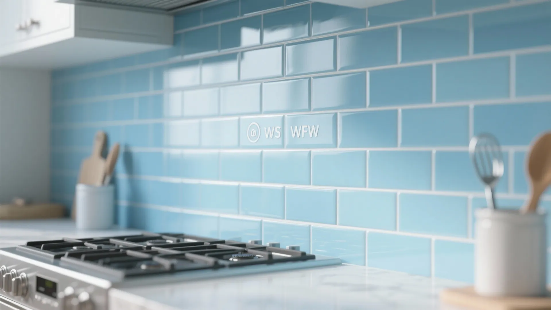 1. Sky-Blue Subway Tile Pattern