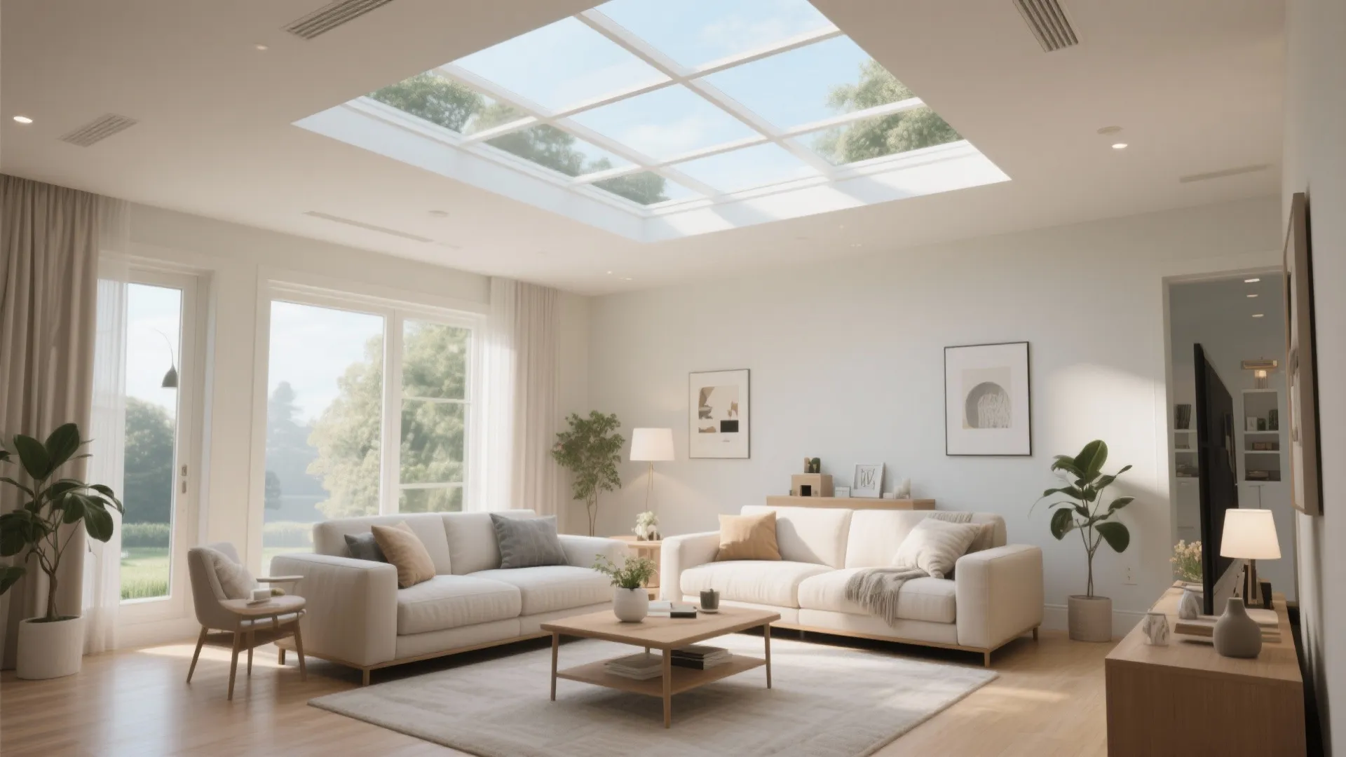 False Ceiling with Skylight Integration