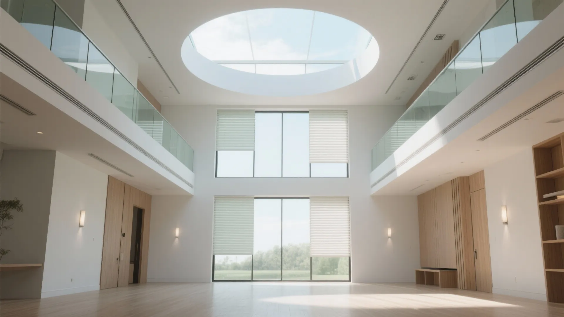Skylight Crown or Lightwell with Motorized Shades